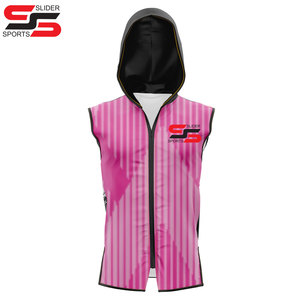 Unisex sublimated <b>sleeveless</b> <b>hoodies</b> Tank top jersey top - Product Image 3