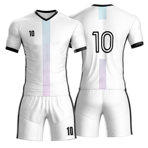 2025 uniformes d'équipe de Football scolaire personnalisés ensemble de vêtements de sport imprimés par transfert de chaleur en tissu de haute qualité directement de l'usine - Product Image 2