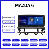 Pemutar DVD Mobil Android 12.3 inci untuk Mazda 6 2004-2015 Layar Besar GPS Navigasi Multimedia Radio Konsol Tengah Head Unit