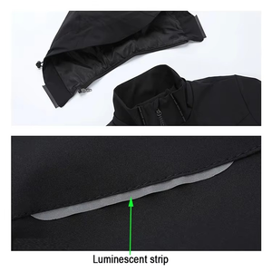 Veste coupe-vent personnalisée à coquille souple pour hommes grande taille fermeture éclair imperméable avec rembourrage en duvet respirant pour l'hiver du Pakistan - Product Image 6