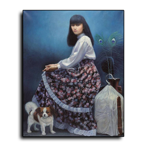 Kwaliteit Canvas Muurkunst Olieverfschilderijen Voor Huisdecoratie Moderne Olieverf Sexy Custom Handgeschilderde Engelachtige Meisje Olieverfportret 1 Stuks - Product Image 4