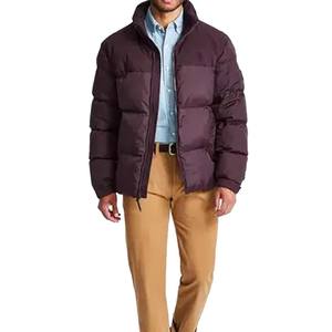 Veste polaire de piste isolée résistante à l'eau pour hommes manteau à bulles de style Hip Hop avec col montant et capuche pour la course à pied - Product Image 4