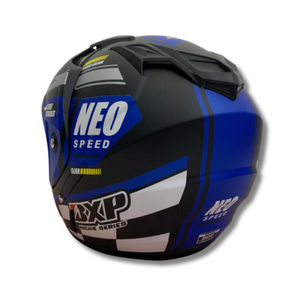 Casco mate azul de alta calidad BXP GL Neo Speed | Casco de motocicleta certificado SNI de color sólido para adultos - Product Image 5