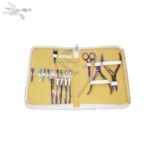 Nouvelles extensions de cheveux Micro Link multicolores, outils de salon comprenant un ouvre-boîte, des pinces, des clips, une aiguille de type C, un petit ciseau - Product Image 6