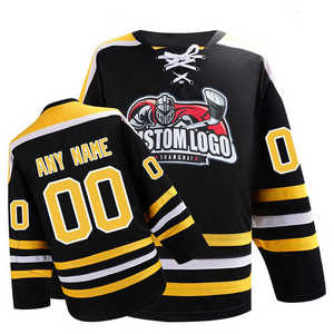 Uniforme bordado de hockey sobre hielo de la Pro League, aparejos de sarga, corte y puntada, jersey de hockey cosido personalizado con logotipo de equipo - Product Image 2
