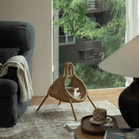 Porte-revues en rotin fait main porte-journal Boho panier de rangement de canne naturelle organisateur de salon moderne meubles