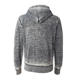 Men Winter Plain Dyed Knitting Drawstring Hooded Oversized 420 GSM Fleece Distressed Patch Custom Full <b>Face</b> Zip Hoodies - Product Image 5