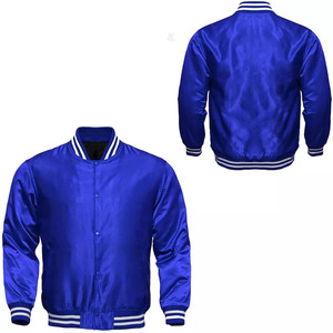 2024 nouvelle veste de Baseball universitaire en Satin Letterman Premium pour hommes col montant rue porte RATA-International - Product Image 3