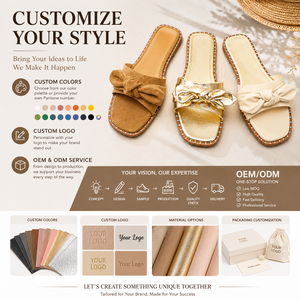 <span class=keywords><strong>Sandalias</strong></span> de Mujer con Lazo, Casuales, <span class=keywords><strong>Planas</strong></span>, para Playa, con Entresuela de EVA, Suaves y Cómodas para el Verano, Venta Directa de Fábrica - Product Image 4