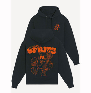 Sudadera con capucha de algodón regular personalizada Sudadera negra Aperitivo Spritz Sudadera con capucha orgánica - Product Image 1
