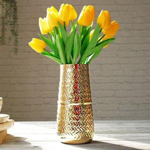 Excelentes jarrones de metal para la decoración del hogar, espacios de hotel y centros de mesa para bodas, diseño artístico moderno para espacios de vida elegantes - Product Image 6