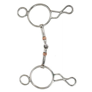 Bocado Wonder Gag de Acero Inoxidable de 5 pulgadas con Rodillo de Cobre y Boca de Brida para Control y Comodidad Ecuestre Apto Enterprises AE-12312 - Product Image 4