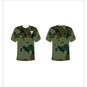 เสื้อยืดผู้ชายลายพรางสีเขียวมะกอกแบบขายส่งสั่งทำพิเศษ เสื้อยืดกราฟิกคุณภาพสูงแบบซับลิเมชั่น Trackstar OEM แบรนด์ส่วนตัว TSI-G05-P0564 - Product Image 1