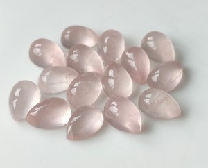 3x5mm-20x30mm ควอตซ์ธรรมชาติสีชมพูพรีเมี่ยมอัญมณีหลวมทำมือทำจากลูกแพร์อัญมณี - Product Image 3