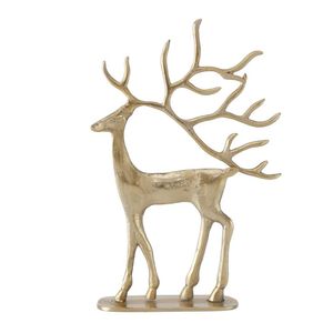 Sculpture de renne dorée moderne, statue de cerf en métal, décoration de table de luxe pour la maison, figurine de Noël pour le salon, décoration de bureau - Product Image 5