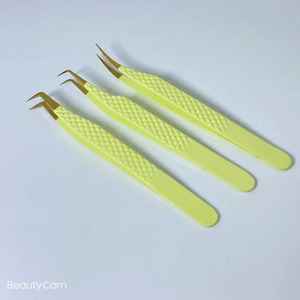 แหนบขนตาปลอมสำหรับต่อขนตาปลอม90องศาสีชมพูเพิ่มวอลลุ่มฉลากตามสั่งโลโก้ได้ตามต้องการ - Product Image 1