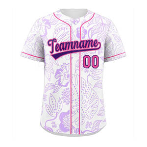 เสื้อเบสบอลออกแบบเอง ชุดกีฬา คุณภาพสูง โพลีเอสเตอร์ 100% ป้องกันรังสียูวี แห้งเร็ว สามารถปรับแต่งขนาดและชื่อทีมได้ - Product Image 1