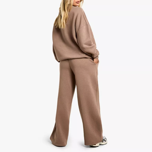 เสื้อสเวตเตอร์คอกลมโอเวอร์ไซส์สำหรับผู้หญิงขาตรงผ้าฟลีซพิมพ์ลายชุดวอร์มสำหรับผู้หญิงออกแบบได้ตามต้องการ - Product Image 2