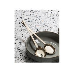 Couverts en acier Serveur à salade Cuillère et fourchette avec poignées de perles Produit le plus vendu Serveur à salade Cuillère avec vente - Product Image 1