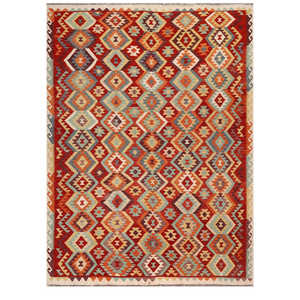 พรมอิมาโกะ ไมมาณา อัฟกานิสถาน คิลิม ขนาด 342 x 250 ซม. พรมปูพื้นแบบดั้งเดิมและชุดพรม - Product Image 1