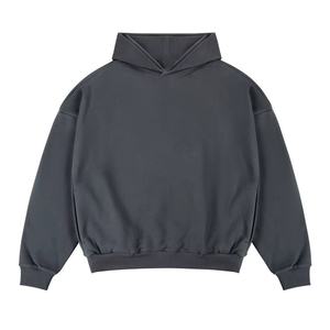 Sudadera con Capucha Extra Grande para Hombre, Gruesa, de Algodón 100%, para Invierno, Color Sólido, Hombros Caídos, Diseño Personalizado de Alta Calidad - Product Image 2