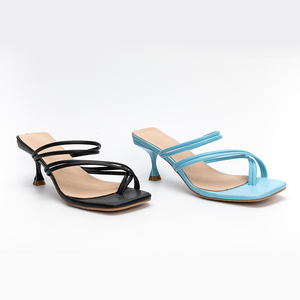 Sandali con Tacco Alto Personalizzati OEM ODM, Design Popolare con Cinturino alla Caviglia Decorato, Ciabatte da Donna con Tacco - Product Image 6