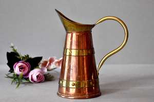 Pichet en cuivre artisanal vintage, écologique, 1000 ml, vaisselle saine pour la maison et les fêtes, design unique, pour boire de l'eau - Product Image 4