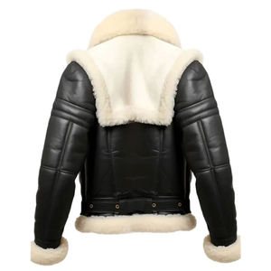 2025 nouveau chaud 100% véritable vestes en cuir de peau de mouton personnalisé coupe ample respirant confortable mode B3 cuir hommes vestes - Product Image 2