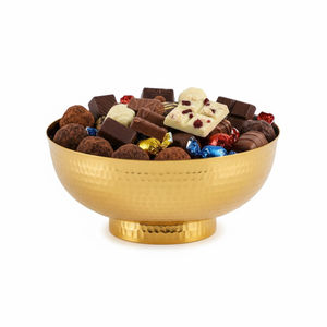 Fancy Gold & Copper Finish Metal Chocolate Serving Bowls Elegant Dessert Display Decorative <b>Festive</b> <b>Gift</b> By Indian Metal World - Product Image 2