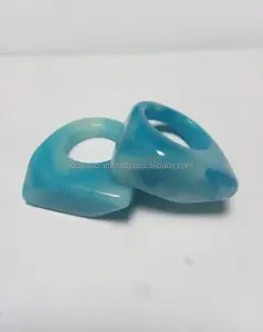 Bague en argent luxueuse bijoux de doigt en résine personnalisable diamant coupe ovale Style unisexe classique pour les fêtes à la mode - Product Image 6