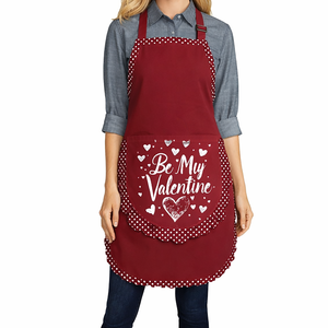 Custom Logo Kitchen Apron Cotton <b>Cooking</b> Canvas Printed Valentine Design Apron for Coffee Shop - Product Image 1