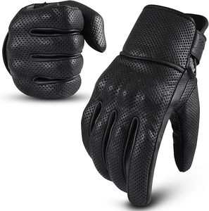 Guantes de Motocicleta Unisex de Cuero Genuino, Impermeables, Transpirables, con Pantalla Táctil, Dedos Completos, para Pesca, Gimnasio, Ciclismo - Product Image 6