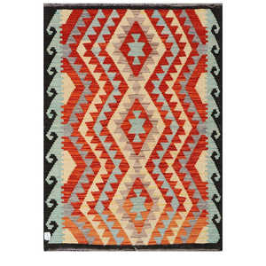 พรมกิลิมไมมาณา อัฟกานิสถาน ขนาด 144 x 104 ซม. ชุดพรมทอมือแบบดั้งเดิม - Product Image 1