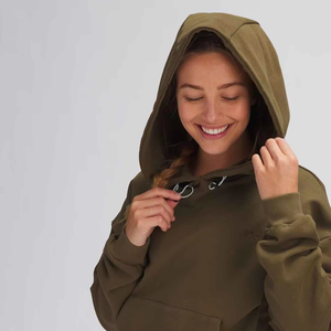 Conjunto de Sudadera con Capucha Extra Grande y Pantalones Cortos para Mujer, Conjunto de Una Pieza, Color Sólido, Mezcla de Algodón Suave, Ecológico, Transpirable, de Secado Rápido, para Verano - Product Image 5