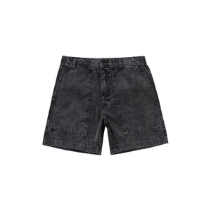 Pantaloncini in velluto a coste RVCA All Time Topango da uomo, 100% cotone, taglia XX-Large, neri con loghi ricamati - Product Image 1