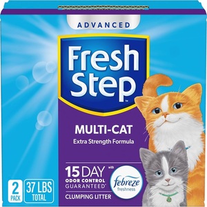 Febreze Fraîcheur Montagne Printemps Parfum Fresh Step Advanced Extreme Agglutination Zéolite Litière 37 Lbs Formule de lutte contre les odeurs Chats - Product Image 2