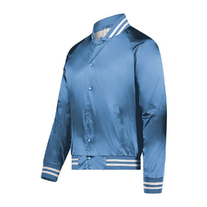 แจ็คเก็ตหนังสำหรับผู้ชาย, แจ็คเก็ตหนังคุณภาพสูงใส่ได้ทั้งชายและหญิงแจ็คเก็ตบอมเบอร์ทีมเบสบอลมหาวิทยาลัยเลตเทอร์แมนแจ็คเก็ตผ้าซาติน - Product Image 6