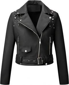 เสื้อแจ็กเก็ตหนังสำหรับผู้ชายสีน้ำตาลมีกระเป๋าหน้าอกใหญ่ดีไซน์แบบสตรีท - Product Image 6