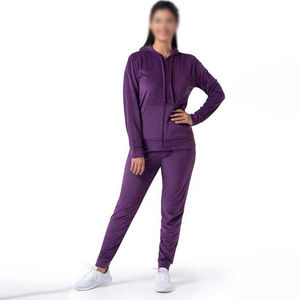 Ensemble de survêtement à capuche pour femmes pantalon de survêtement à capuche à la mode 100% coton séchage rapide respirant confortable tissu extensible Plus - Product Image 1