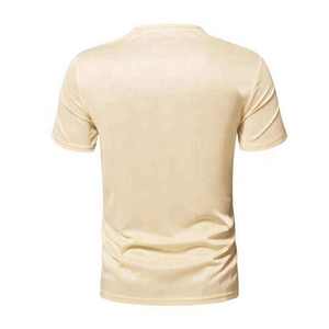 Venta al por mayor 2025 V cuello liso camisetas hombres 100% algodón manga corta calidad superior camiseta para hombres hecho por Isha industria - Product Image 4