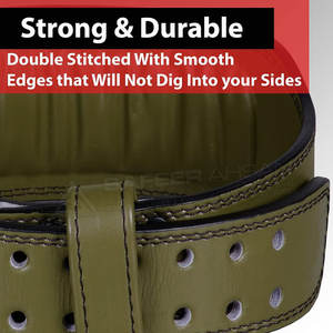 Premium Quality Cowhide Contoured <b>Weight</b> <b>Lifting</b> <b>Belts</b> Genuine Leather with Long Life Foam for Maximum Back Support - Product Image 5