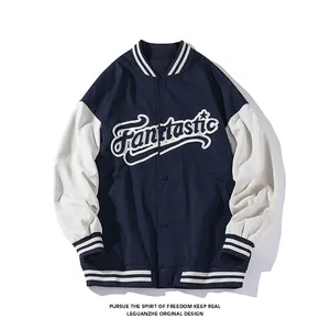 Logo personnalisé de grande taille pour hommes, veste d'hiver universitaire, option de vente en gros pour veste polaire unie avec personnalisation vierge - Product Image 6