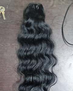 Extensiones de Cabello 100% Virgen Remy Indio, Doble Trama a Máquina, Extensiones de Templo del Sur de la India, Ondulado Liso Sedoso, 100 Gramos, Doble Trama - Product Image 3