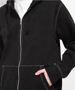 Sudaderas con capucha para hombre de alta calidad, ropa de calle Unisex, 100% de algodón con cremallera, Sudadera con capucha informal personalizada, ropa con cremallera bordada - Product Image 6