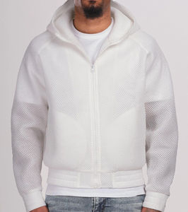 2026 Vente en gros – Veste confortable et respirante en maille douce, coupe-vent personnalisée, entièrement zippée, avec doublure en polyester/coton et fibre de bambou, col montant - Product Image 3