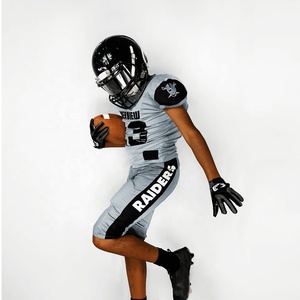 Uniforme de football américain par sublimation cousu avec nom d'équipe pour adultes 100% polyester à manches courtes tailles disponibles - Product Image 6