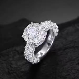 Round Cut Moissanite Diamond <b>Ring</b> <b>for</b> Women <b>Men</b> 18K Gold Plated 100% <b>Silver</b> 925 Certified Band Wedding Style <b>Ring</b> Jewelry Gifts - Product Image 1