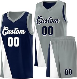 Ensemble d'uniformes de basketball réversibles pour équipe – Maillot et short en mesh double face, respirant, séchage rapide, antibactérien, performance optimisée - Product Image 2