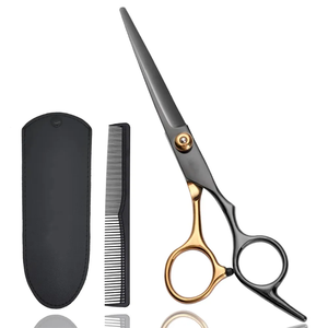 Juego de corte de pelo de barbero personalizado con tornillo elegante de acero inoxidable al por mayor, tijeras de peluquería adelgazantes - Product Image 3