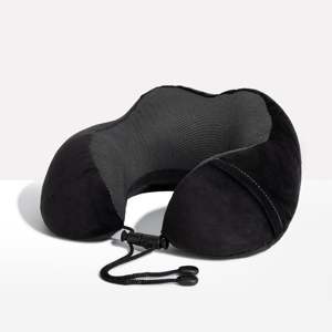 Cooling Travel Neck <b>Pillow</b> Portable and Wearable Rebound Moulded Memory Foam with Silk and Polyester Custom Logo Print - Product Image 1